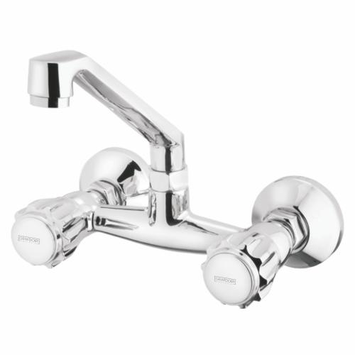 Sink Mixer Wall Mounted with Swinging Flat Spout